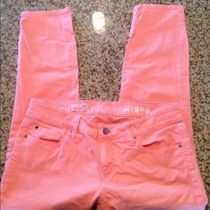 Gap Pink Coral Always Skinny Jean Capri Size 28P